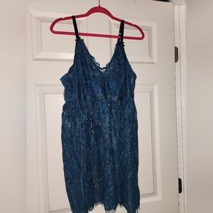 Lane Bryant Aqua Babydoll w/ thong